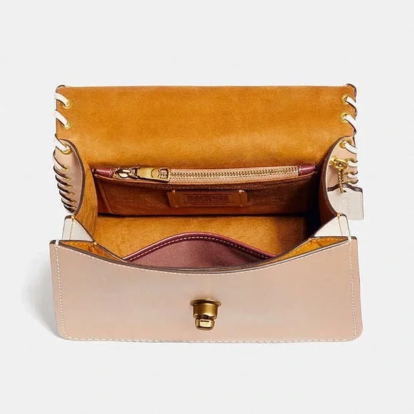 Coach Parker Top Handle With Scattered Rivets 69444 Tea Rose Applique - Picture 16 of 16